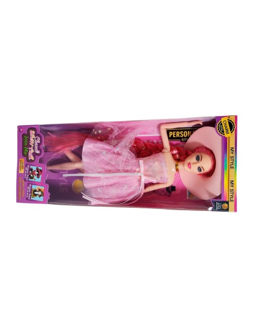 Muñeca Vestido Elegante Con Sombrero Juguete Niñas