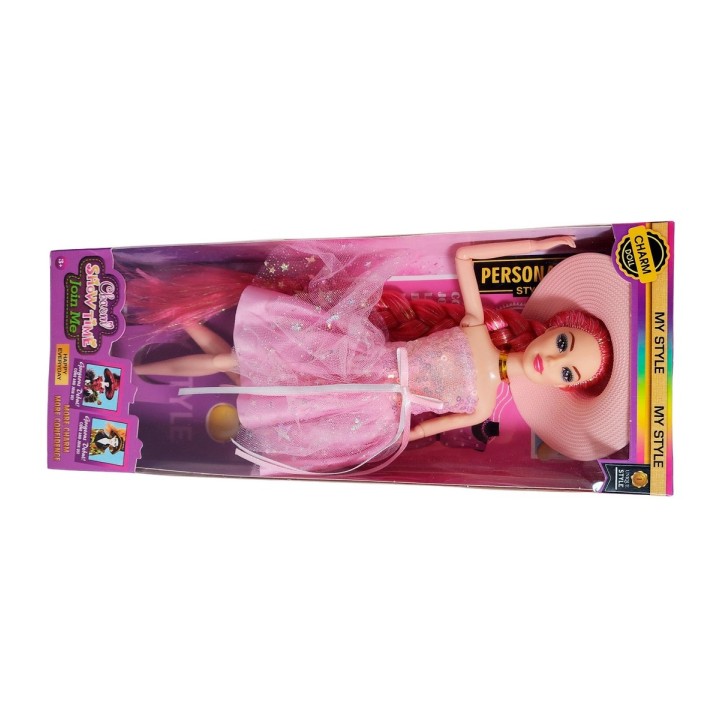 Muñeca Vestido Elegante Con Sombrero Juguete Niñas