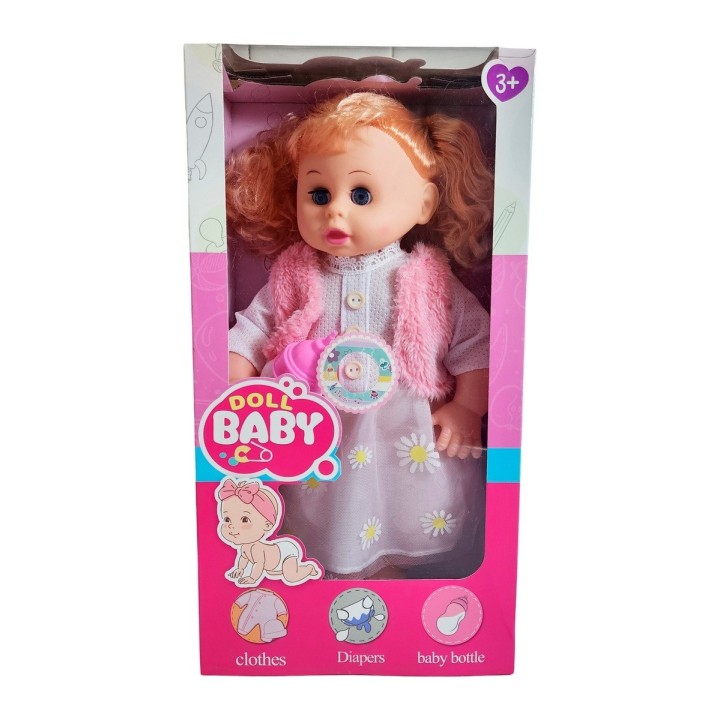 Muñeca Bebe Adorable Con Vestido + Tetero Juguete Niñas