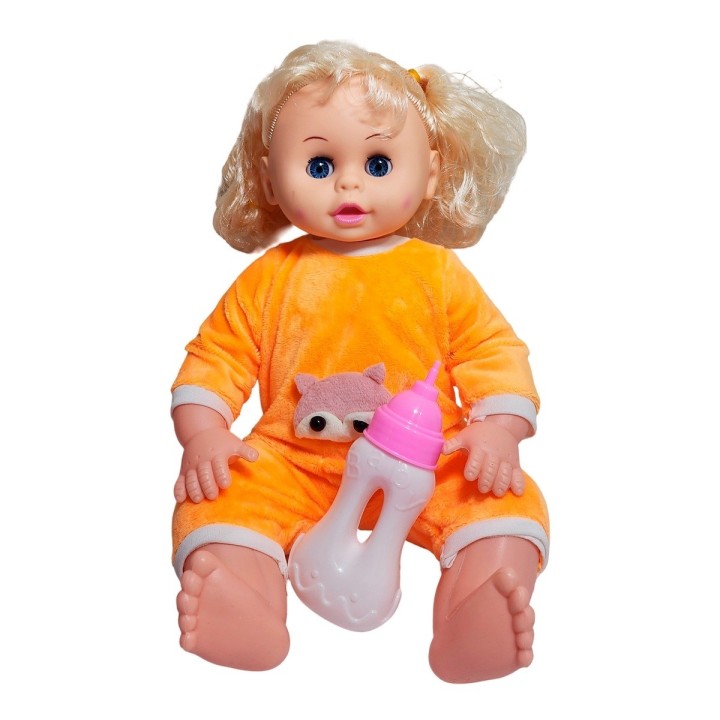 Muñeca Bebe Adorable Con Vestido + Tetero Juguete Niñas