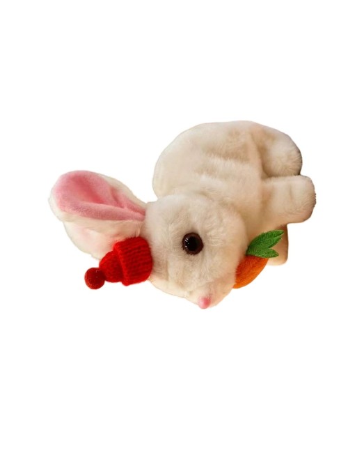 Robot Conejo Co Gorro + Zanahoria Mascota Sonido Movimiento