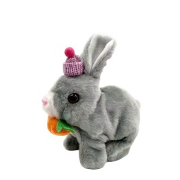 Robot Conejo Co Gorro + Zanahoria Mascota Sonido Movimiento