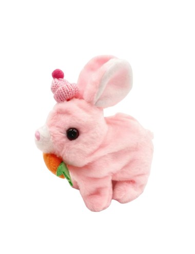 Robot Conejo Co Gorro + Zanahoria Mascota Sonido Movimiento