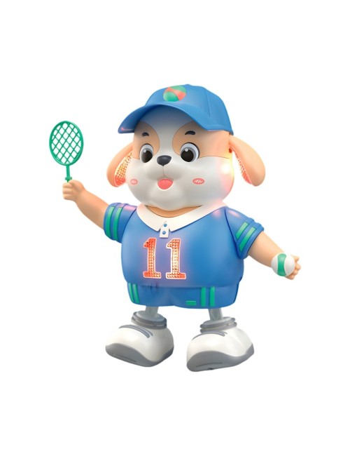 Perro Robot Jugador De Tenis Baile Juguete + Baterias