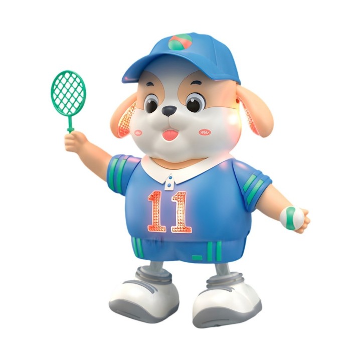 Perro Robot Jugador De Tenis Baile Juguete + Baterias