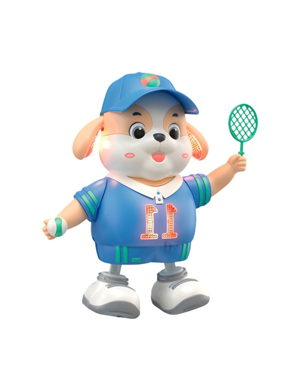 Perro Robot Jugador De Tenis Baile Juguete + Baterias