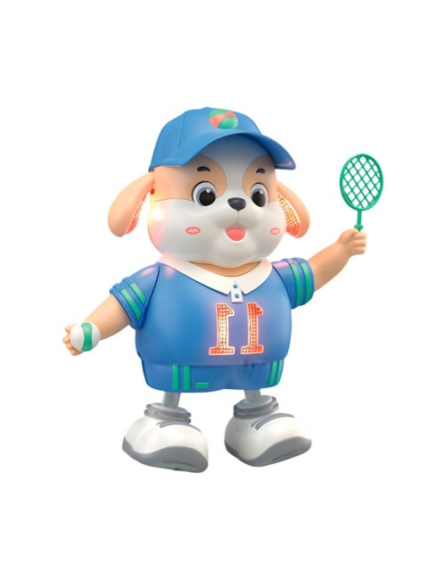 Perro Robot Jugador De Tenis Baile Juguete + Baterias