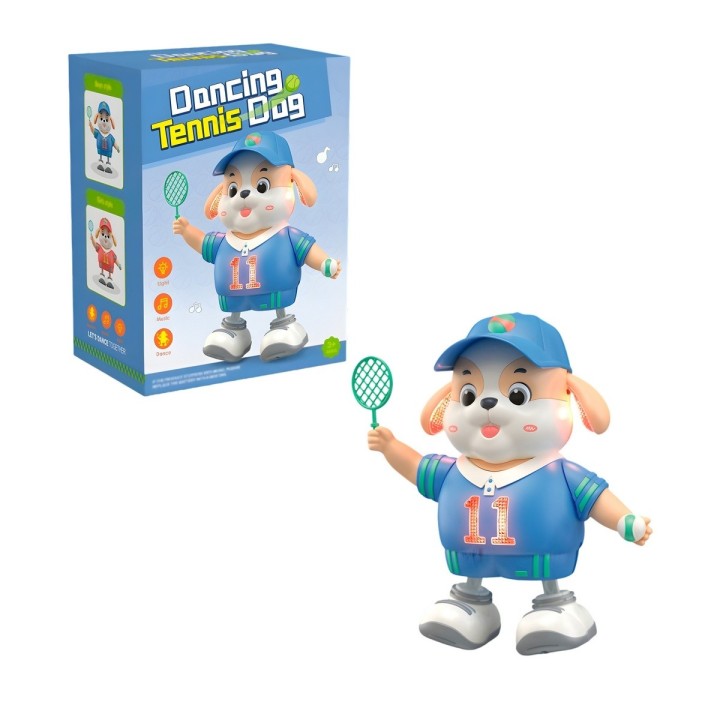 Perro Robot Jugador De Tenis Baile Juguete + Baterias