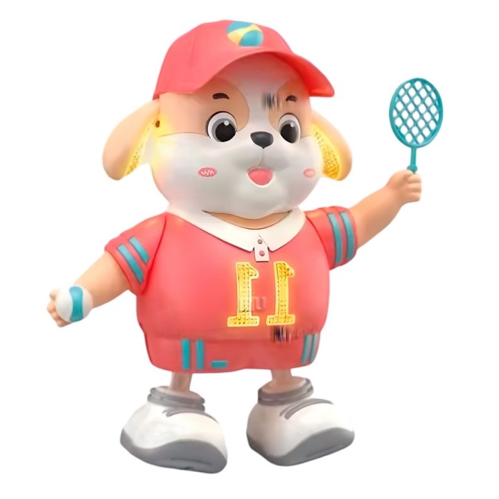 Perro Robot Jugador De Tenis Baile Juguete + Baterias