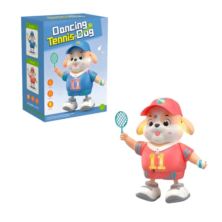 Perro Robot Jugador De Tenis Baile Juguete + Baterias
