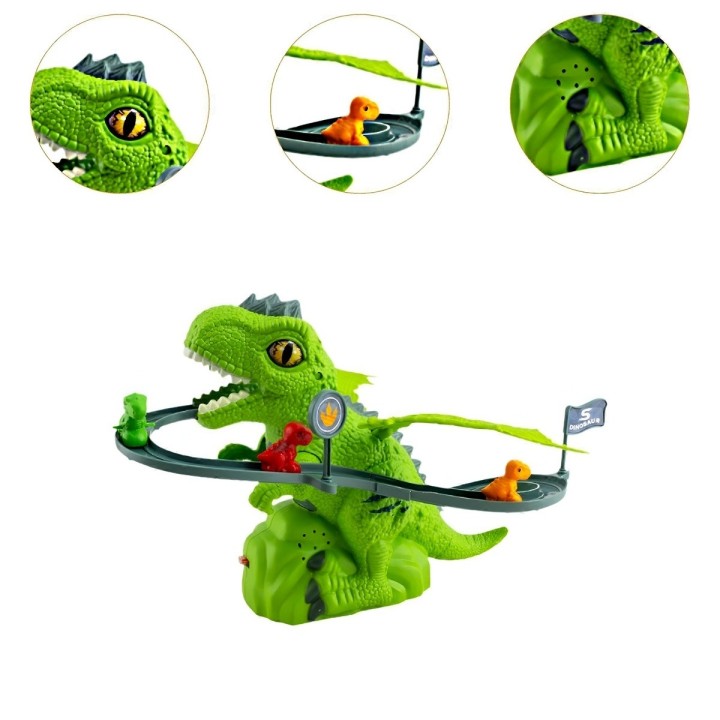 Pista Dinosaurios Juguete Interactivo Con Mini Dinosaurios