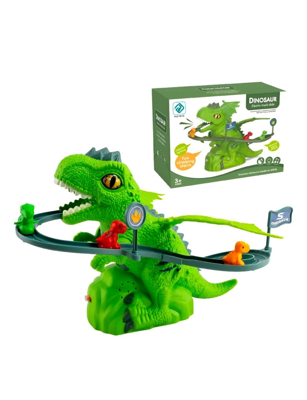 Pista Dinosaurios Juguete Interactivo Con Mini Dinosaurios