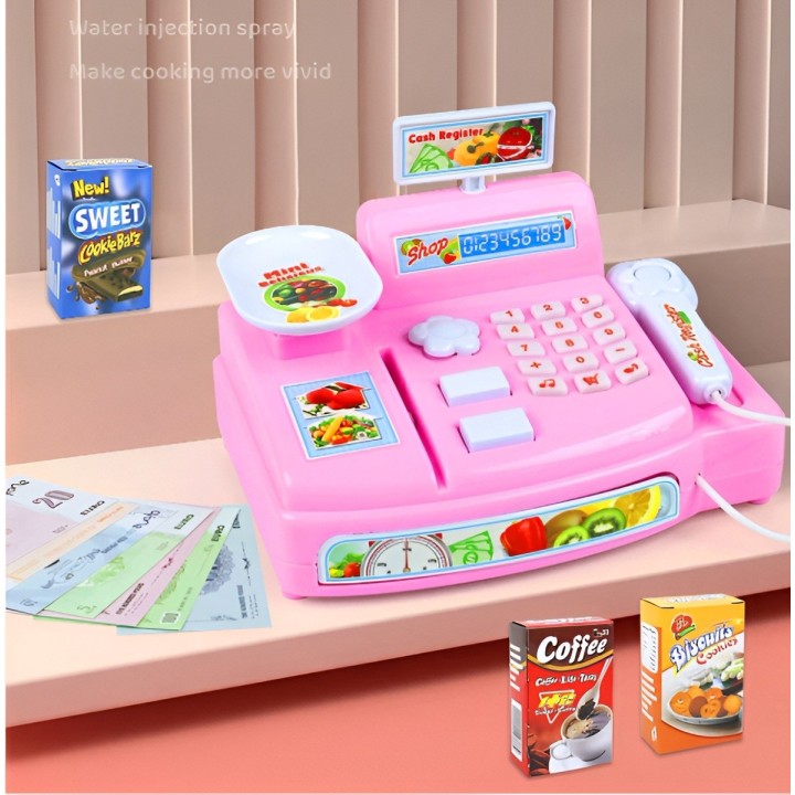 Caja Registradora De Juguete Niñas Con Accesorios + Baterias | Dayoshop