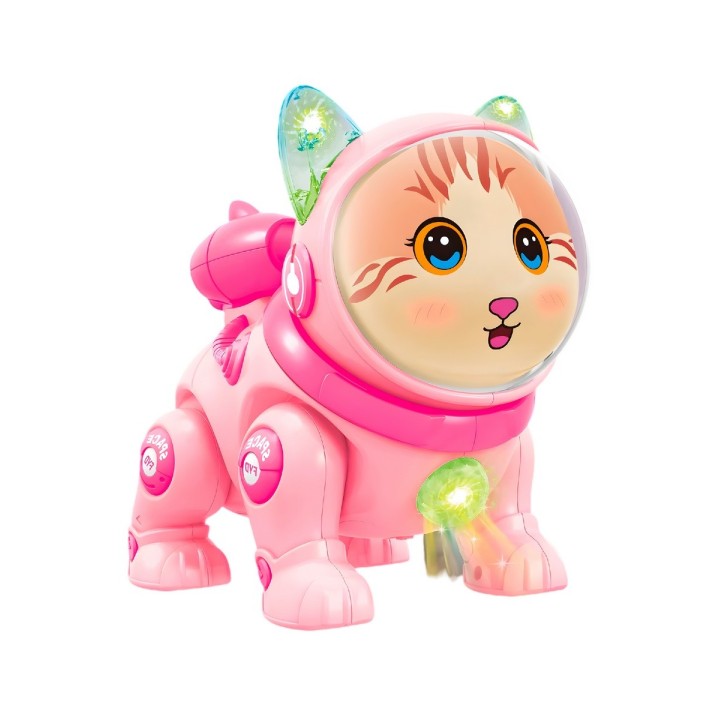 Gato Astronauta Robot Movimiento Luces Sonido Juguete Niños