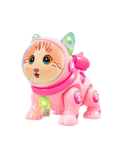 Gato Astronauta Robot Movimiento Luces Sonido Juguete Niños
