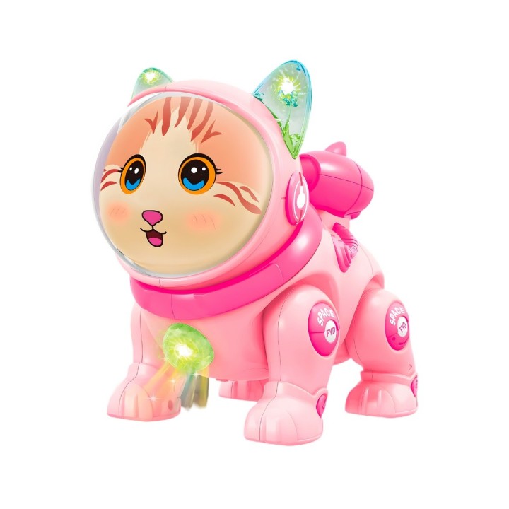 Gato Astronauta Robot Movimiento Luces Sonido Juguete Niños