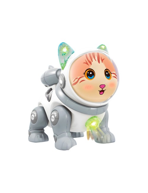Gato Astronauta Robot Movimiento Luces Sonido Juguete Niños