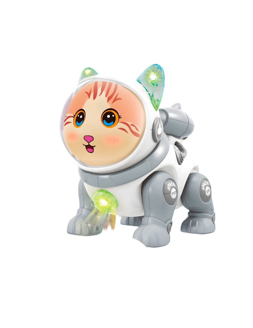 Gato Astronauta Robot Movimiento Luces Sonido Juguete Niños