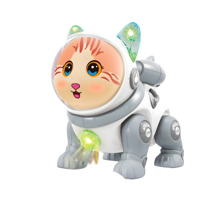 Gato Astronauta Robot Movimiento Luces Sonido Juguete Niños