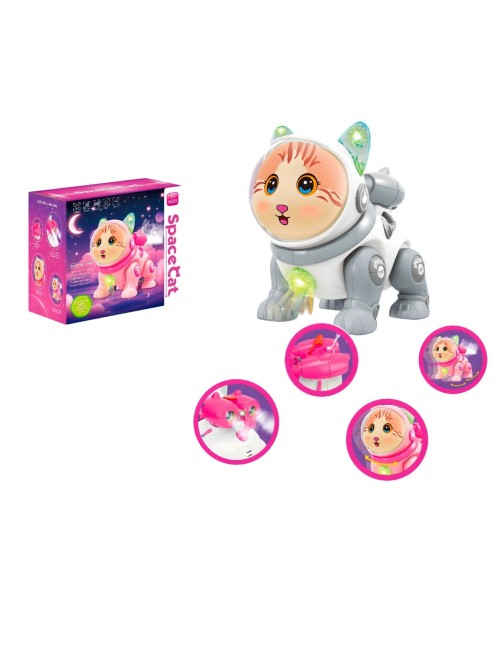 Gato Astronauta Robot Movimiento Luces Sonido Juguete Niños