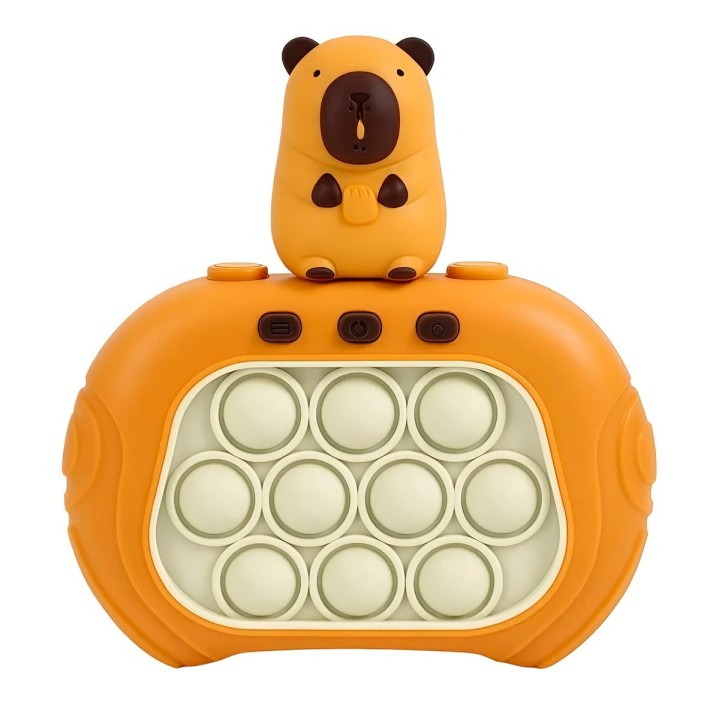 Juego De Memoria Luz Y Sonido Popit Push Capibara + Bateria