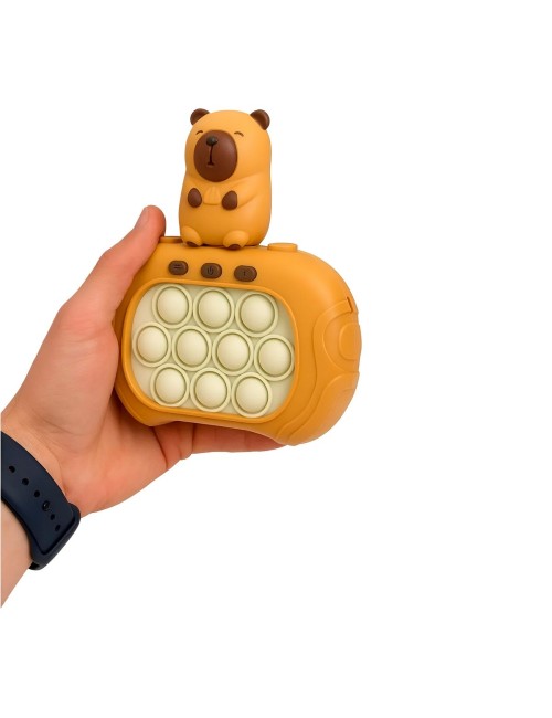 Juego De Memoria Luz Y Sonido Popit Push Capibara + Bateria