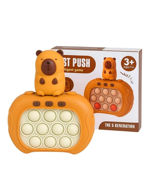 Juego De Memoria Luz Y Sonido Popit Push Capibara + Bateria