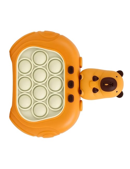 Juego De Memoria Luz Y Sonido Popit Push Capibara + Bateria