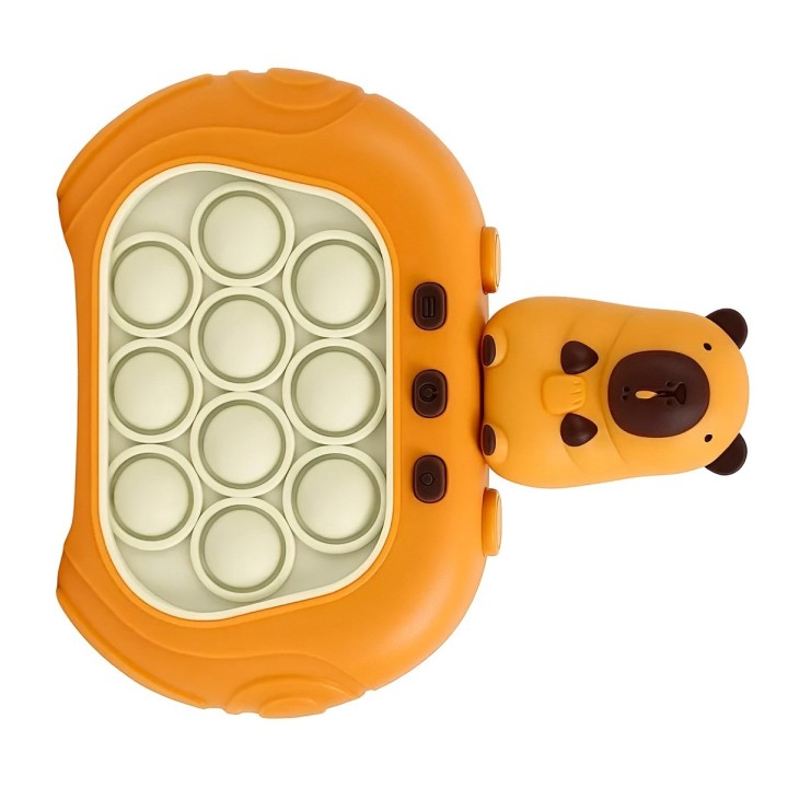 Juego De Memoria Luz Y Sonido Popit Push Capibara + Bateria