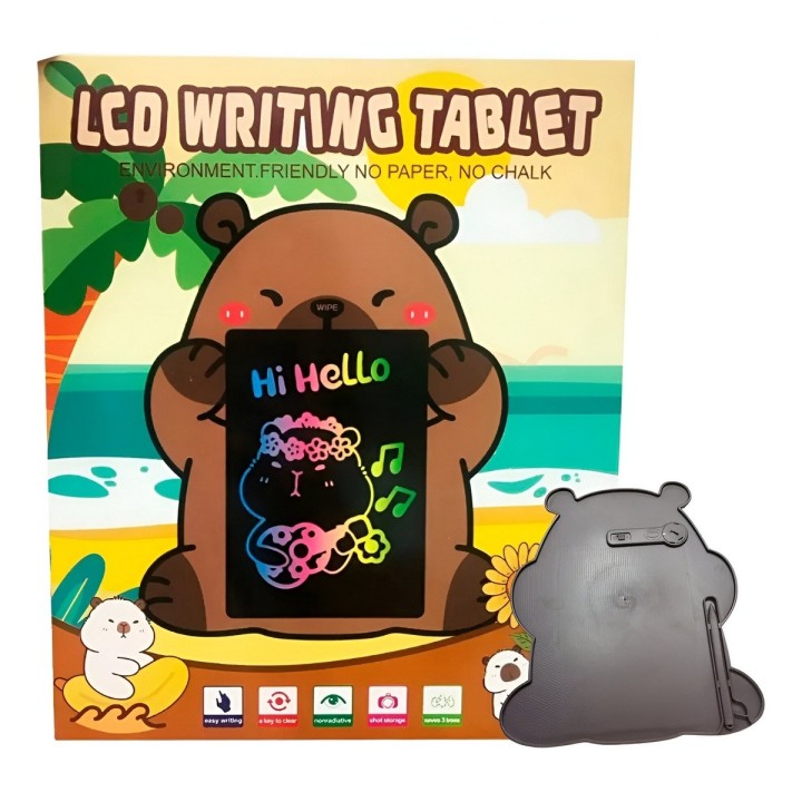Tablero Mágico Capibara Lcd Colores Tabla Dibujo Escritura