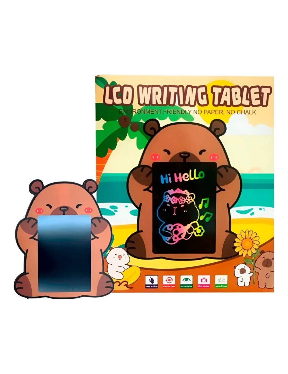 Tablero Mágico Capibara Lcd Colores Tabla Dibujo Escritura