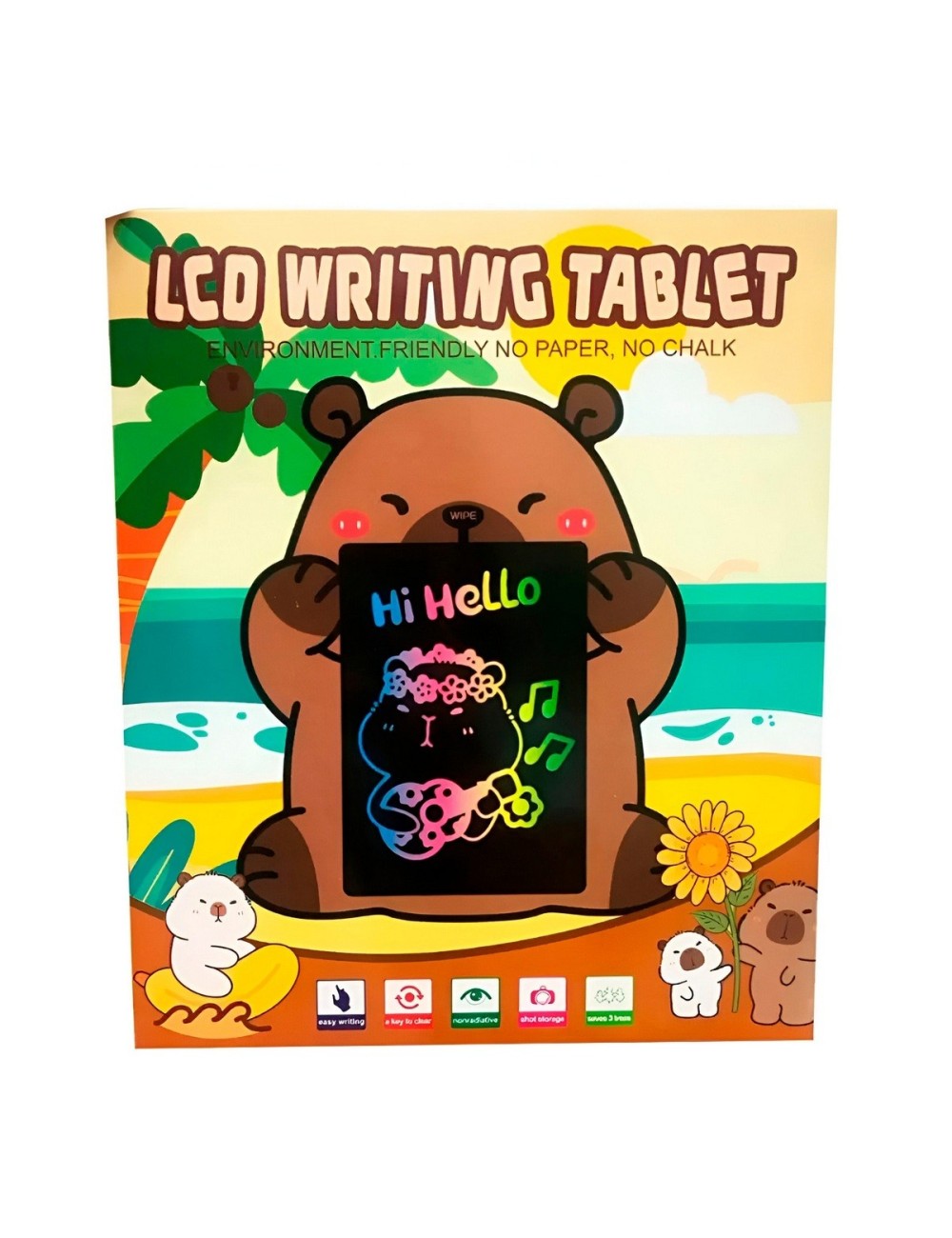 Tablero Mágico Capibara Lcd Colores Tabla Dibujo Escritura