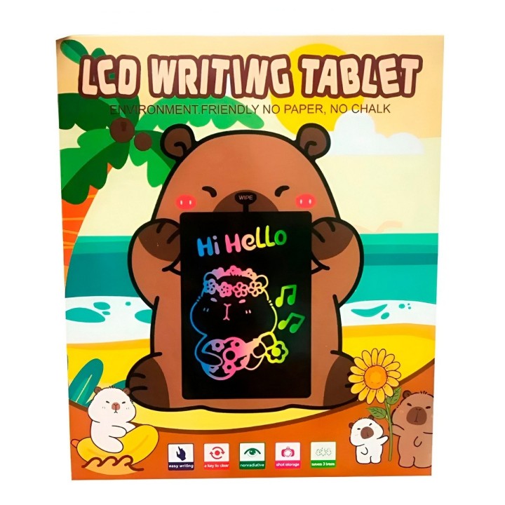 Tablero Mágico Capibara Lcd Colores Tabla Dibujo Escritura