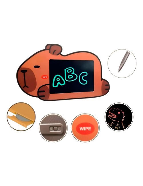 Tablero Mágico Lcd Colores Tabla Capibara Dibujo Escritura