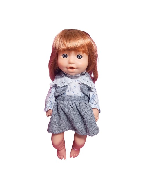 Muñeca Tierna Con Vestido Sonajero + Accesorios Juguete Niña