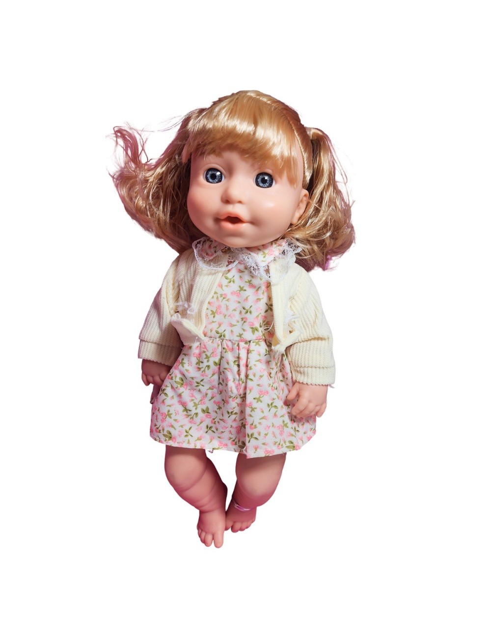 Muñeca Tierna Con Vestido Sonajero + Accesorios Juguete Niña