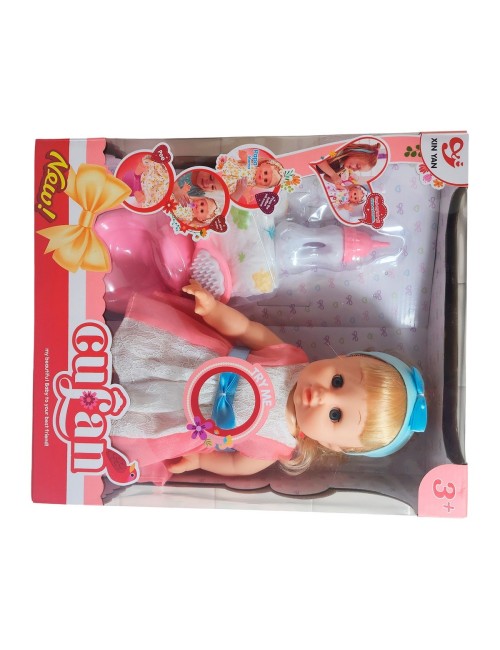 Muñeca Vestido Tetero Bacinilla + Pañal Juguete Niñas