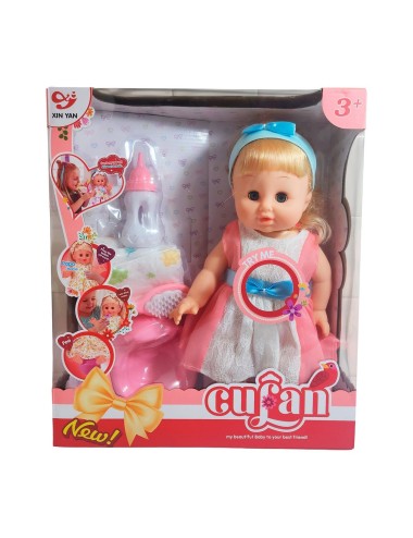 Muñeca Vestido Tetero Bacinilla + Pañal Juguete Niñas