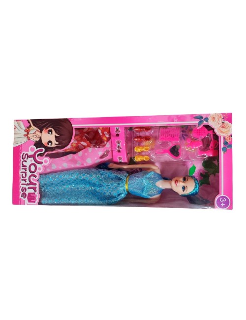 Muñeca Con Vestidos + Zapatos Y Accesorios De Juguete Niñas