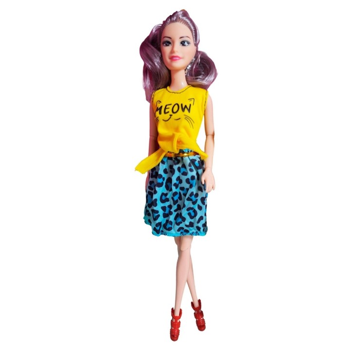 Muñeca Con Vestido + Casa De Mascotas Y Mascotas Accesorios