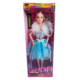 Muñeca Con Vestido Y Bufanda Juguete Niñas Interactivo