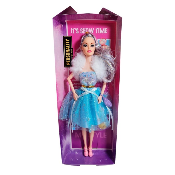 Muñeca Con Vestido Y Bufanda Juguete Niñas Interactivo