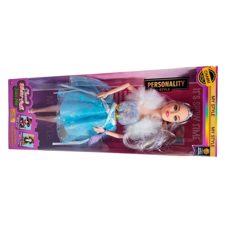 Muñeca Con Vestido Y Bufanda Juguete Niñas Interactivo