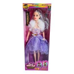 Muñeca Con Vestido Y Bufanda Juguete Niñas Interactivo