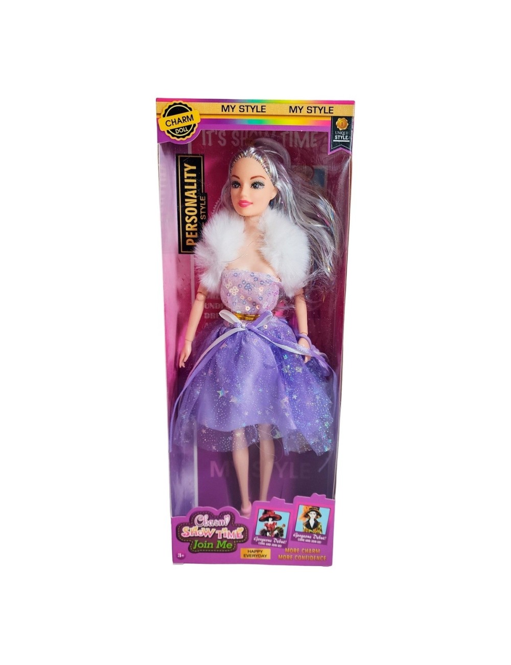 Muñeca Con Vestido Y Bufanda Juguete Niñas Interactivo