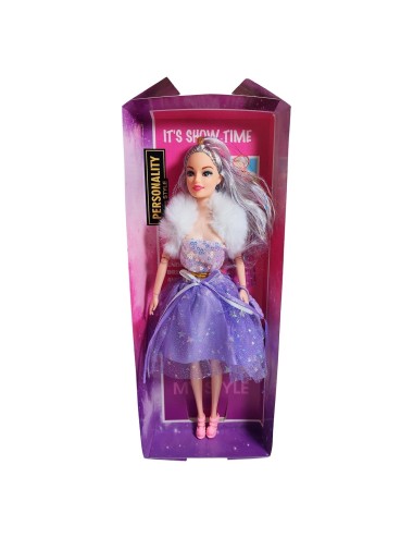 Muñeca Con Vestido Y Bufanda Juguete Niñas Interactivo