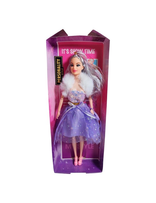 Muñeca Con Vestido Y Bufanda Juguete Niñas Interactivo