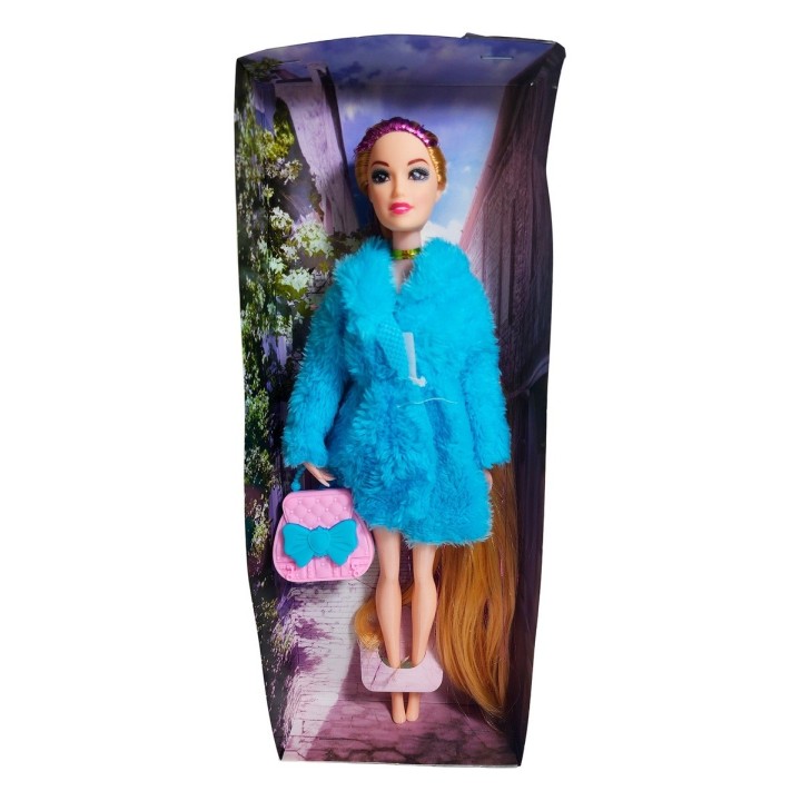 Muñeca Abrigo Peludo Juguete Niñas Interactivo + Accesorio