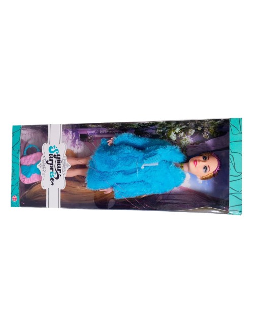Muñeca Abrigo Peludo Juguete Niñas Interactivo + Accesorio