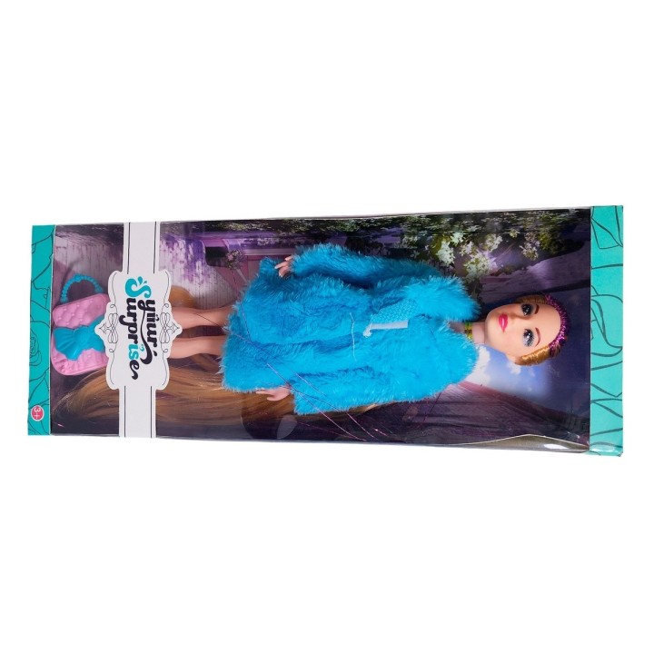 Muñeca Abrigo Peludo Juguete Niñas Interactivo + Accesorio